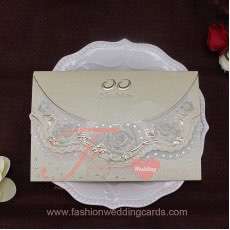 Most Beautiful Rose Embossed Wedding Invitations